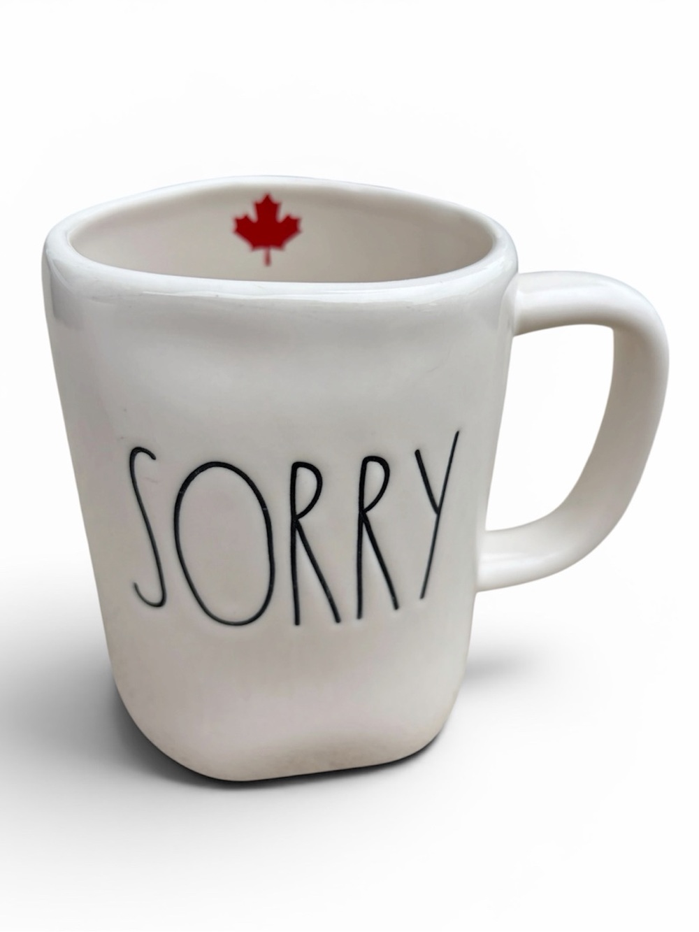 Rae Dunn SORRY Mug Canadian Exclusive Maple Leaf